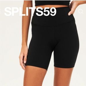 😍 Cutest SPLITS59 Black High Waisted Shorts